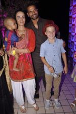Shikhar Dhwan snapped with wife and kids at RED FM bash for Sunrisers Hyderabad team in Lower Parel on 26th April 2015